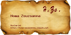 Homa Zsuzsanna névjegykártya
