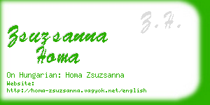 zsuzsanna homa business card